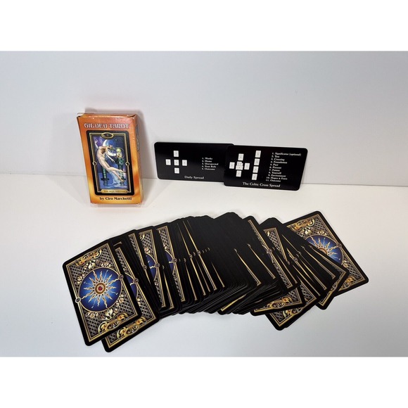 Gilded Tarot Cards Deck by Ciro Marchetti Divination Complete Set - Picture 9 of 13
